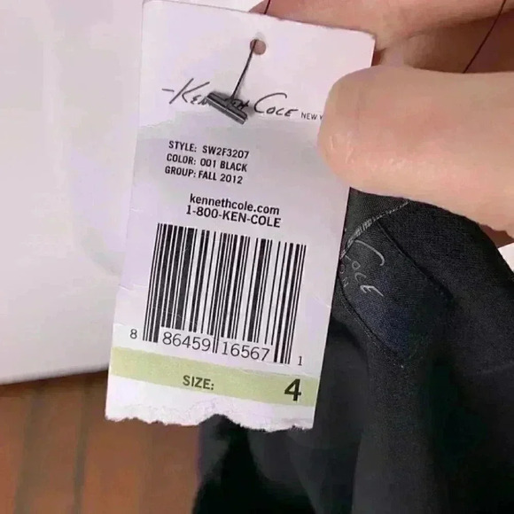 New Kenneth Cole collection womens zip down dress size 4 black pencil career LBD - Picture 9 of 11